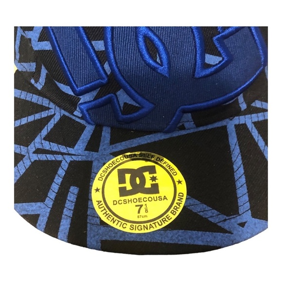 DC Shoes hat cap size 7 1/8 Blue and black - Picture 6 of 10